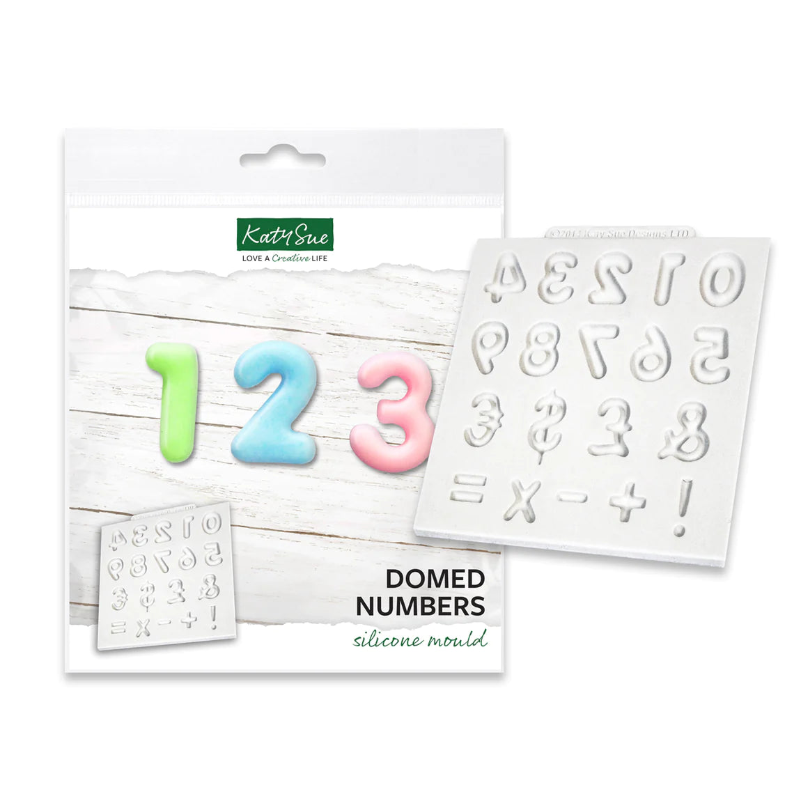 Katy Sue Domed Numbers Silicone Mould