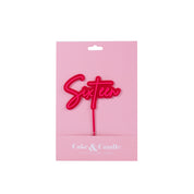 Sixteen Hot Pink + Pink Layered Cake Topper