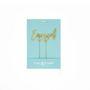 Engaged GOLD Metal Cake Topper