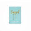 ENGAGED GOLD Metal Cake Topper
