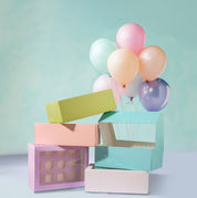 Scalloped White 12 Cupcake Box - 5inch Tall