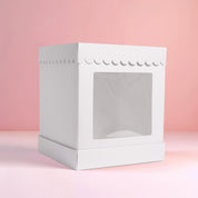 10in X 12in Tall White Scalloped Cake Box
