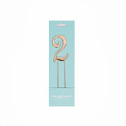 Number 2 ROSE GOLD Metal Cake Topper