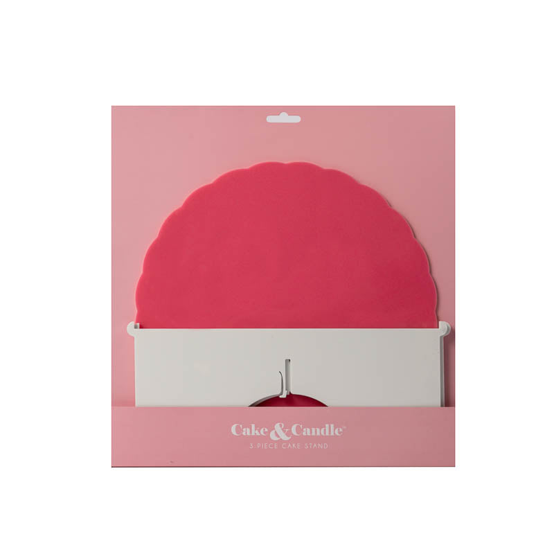 Plateau Gateau Pink + White 3-Piece Cake Stand