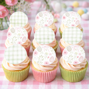 Pink Sage Easter 15 Cupcake Edible Images