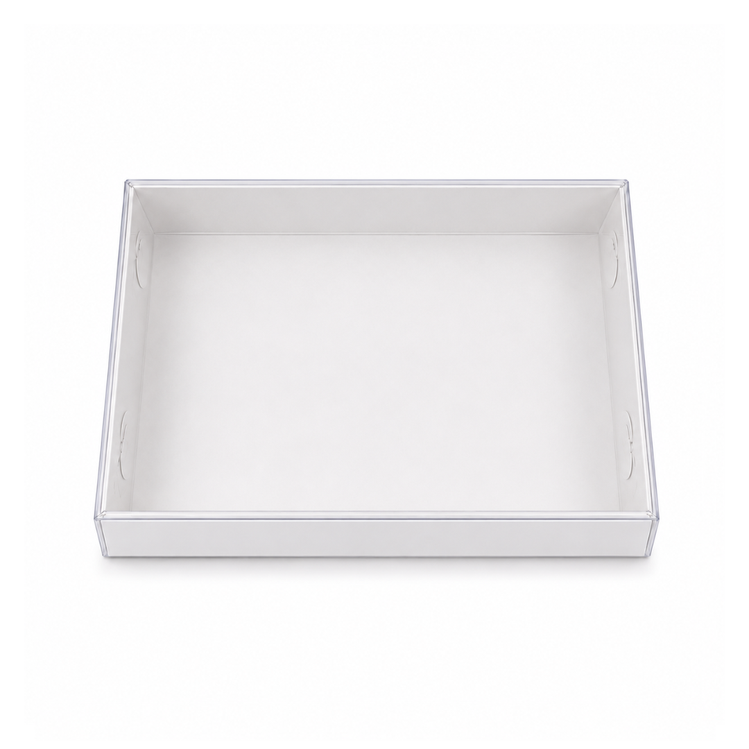 Biscuit Box with Clear Lid - 32cmx25cmx5cm