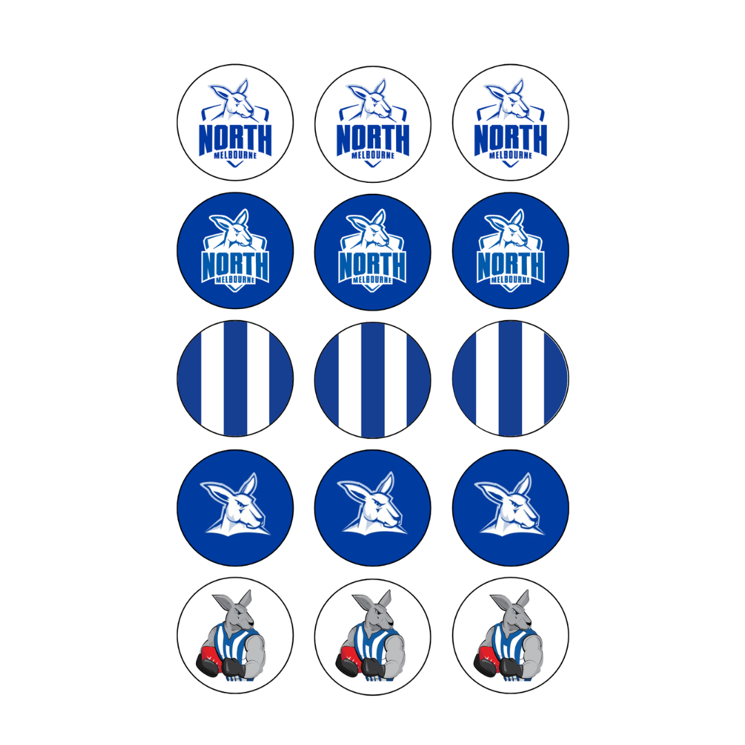 North Kangaroos 15 Cupcake Edible Images