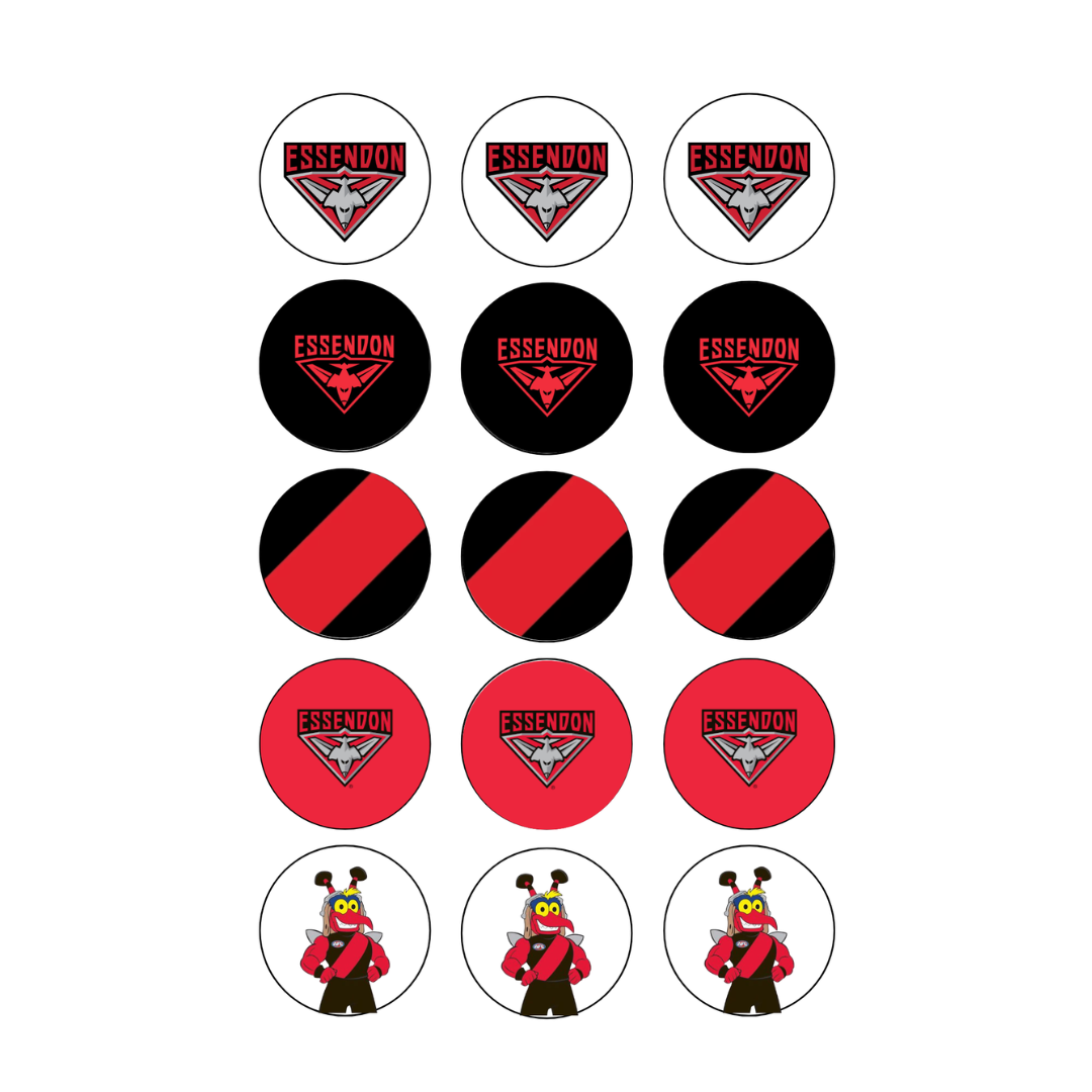 Bombers 15 Cupcake Edible Images