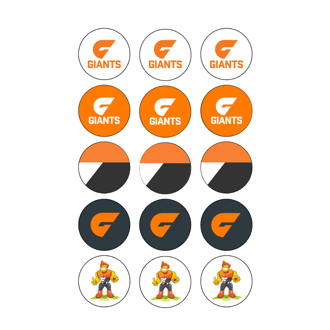 Giants 15 Cupcake Edible Images