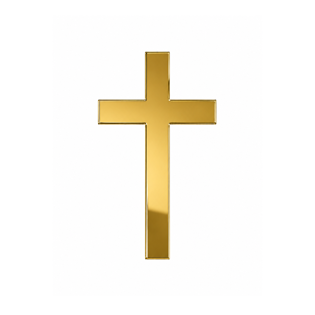 Cross Gold Acrylic Cake Fropper