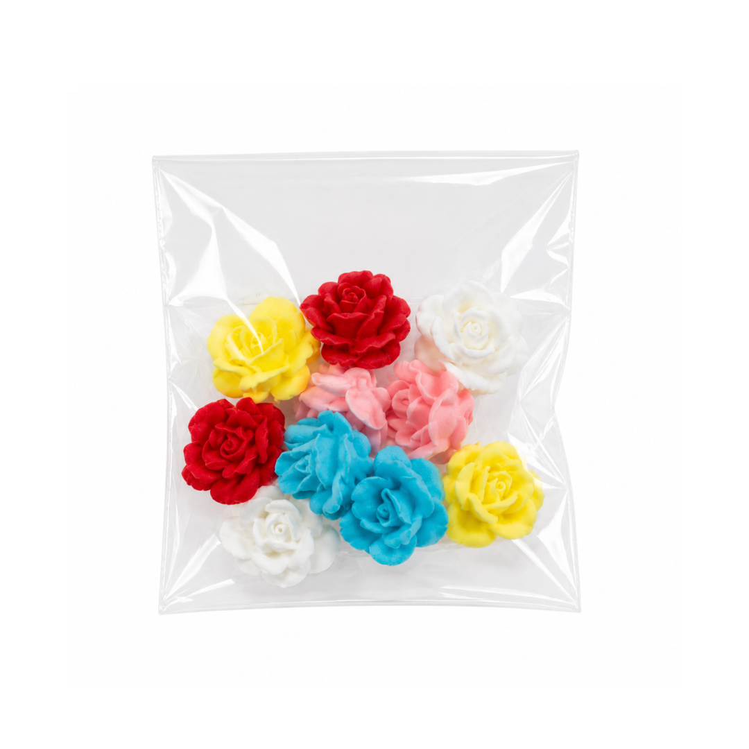 Roses Assorted 10 Pack Royal Icing Decorations