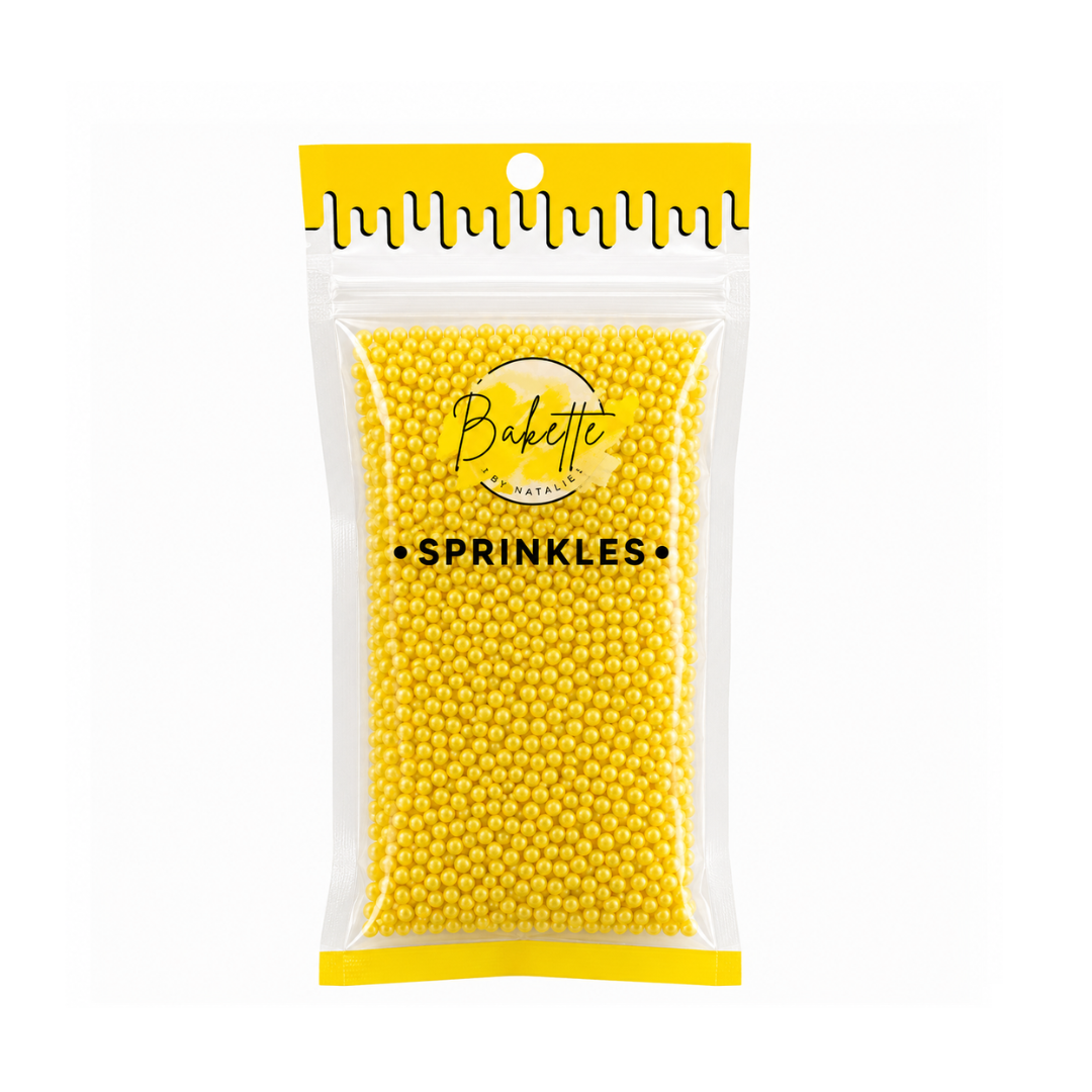 Pearly Yellow Sugar Pearls