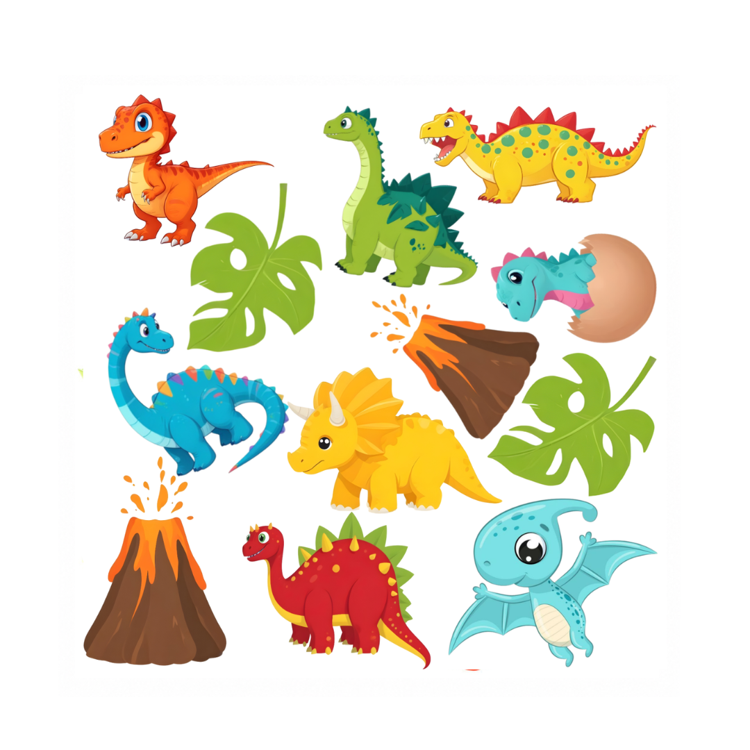 DINOSAURS WAFER PAPER TOPPERS 12PCE