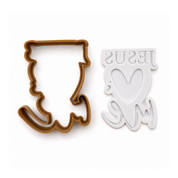 Jesus Loves Me Debosser + Cutter Set