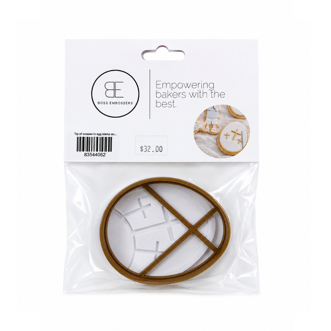 Trio of Crosses in Egg Debosser + Cutter Set