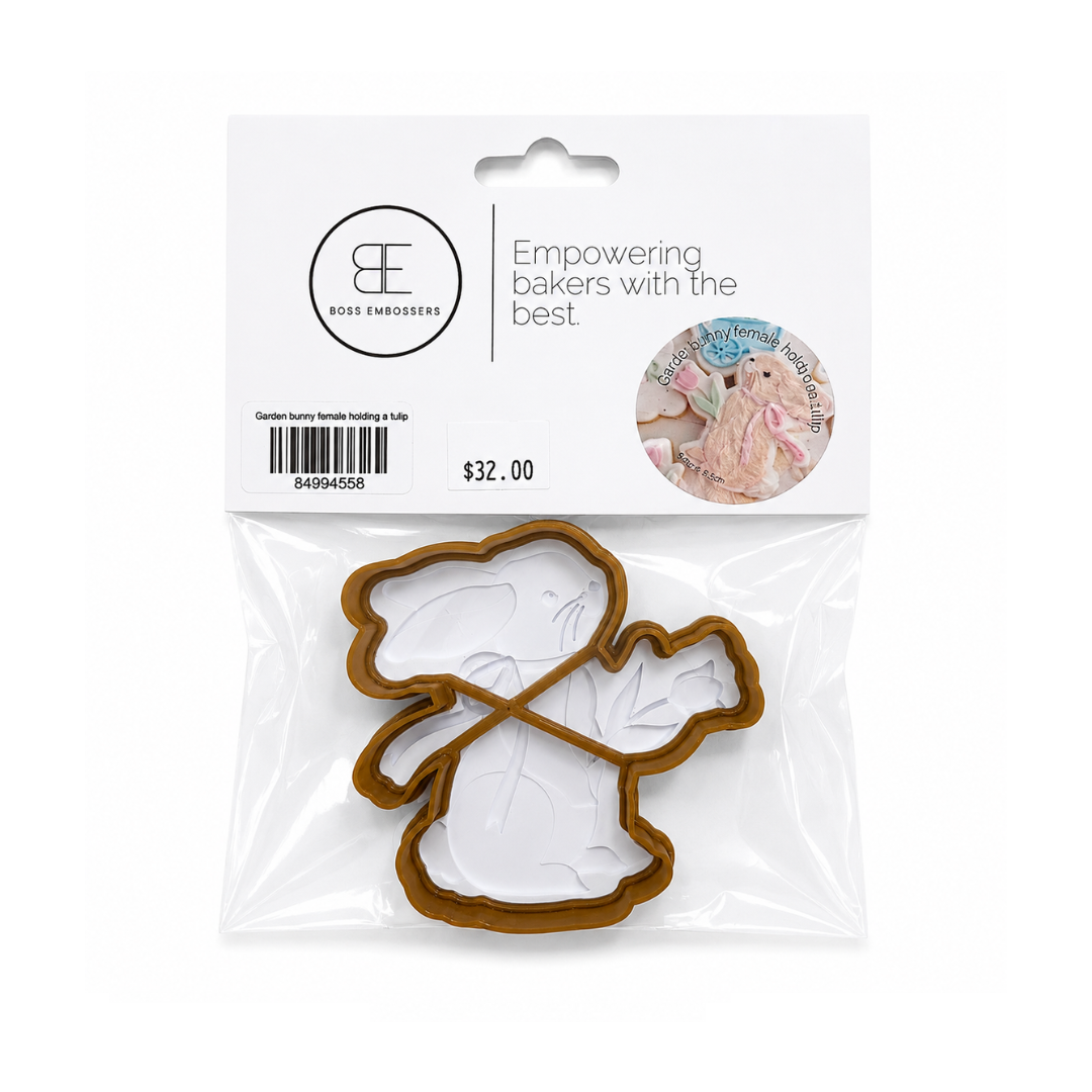 Garden Bunny with Tulip Debosser + Cutter Set