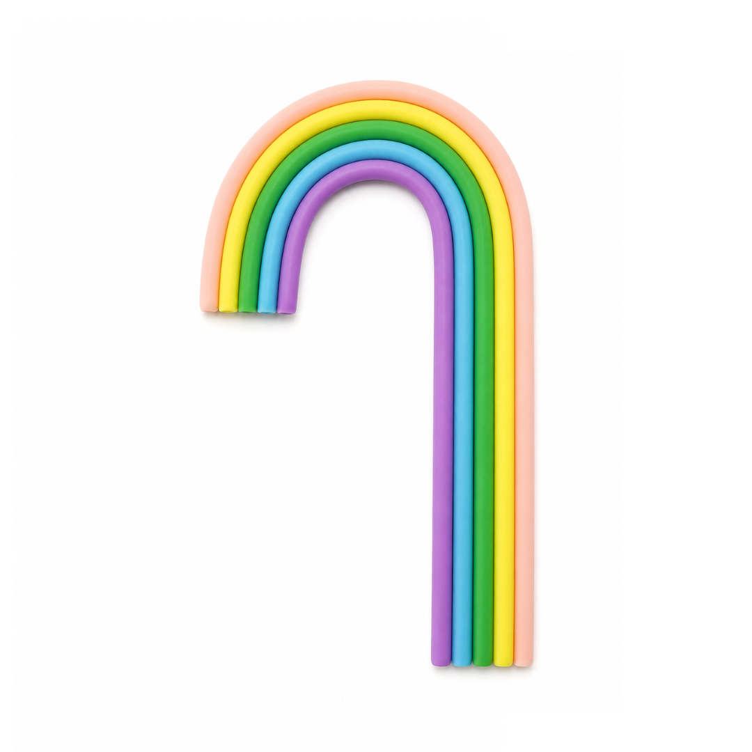 Pastel Rainbow Cake Topper