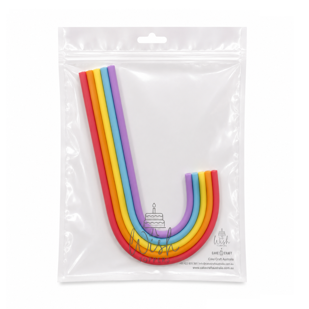 Bright Rainbow Cake Topper