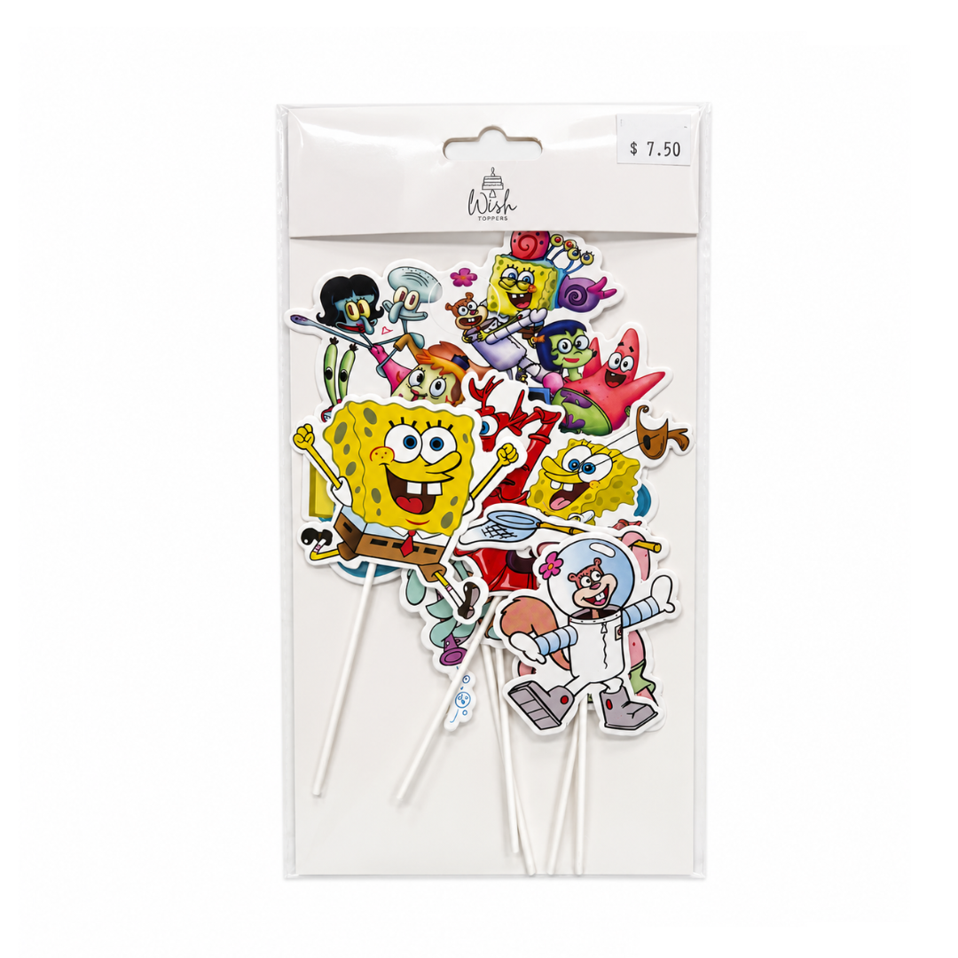 Spongebob Topper Set 6 pce