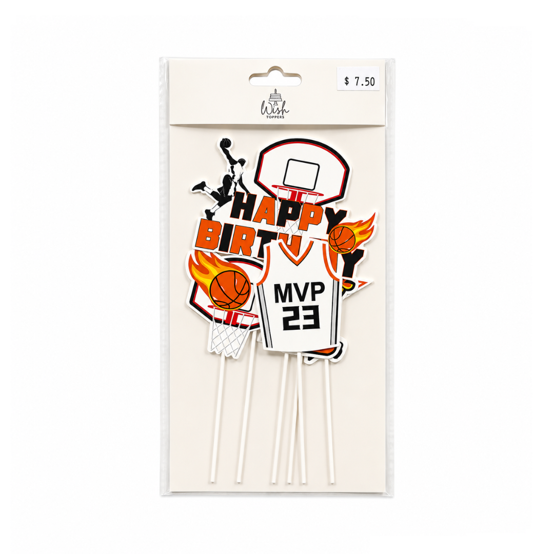 Basketball Topper Set 6 pce