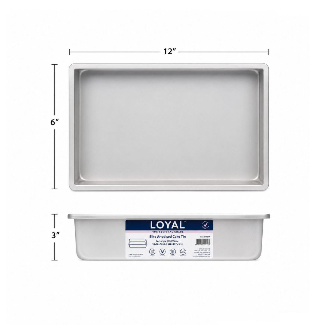 Loyal Elite Half Slab Cake Tin (12x6x3inches)