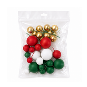 Gold Christmas Foam Ball Topper 32 Pack