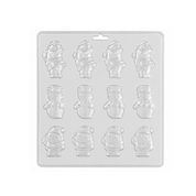 Flat Santas Chocolate Mould