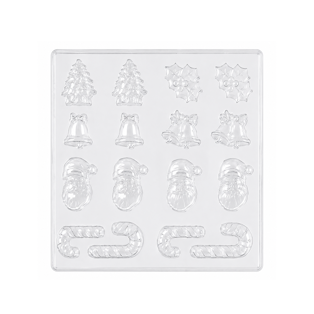 Xmas Holly Santa Mould Chocolate Mould