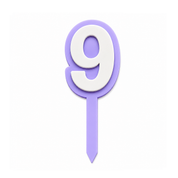 9 Lavender+White Layered Acrylic Cake Topper