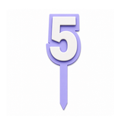 5 Lavender+White Layered Acrylic Cake Topper