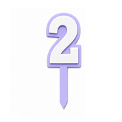2 Lavender+White Layered Acrylic Cake Topper