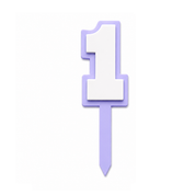 1 Lavender+White Layered Acrylic Cake Topper
