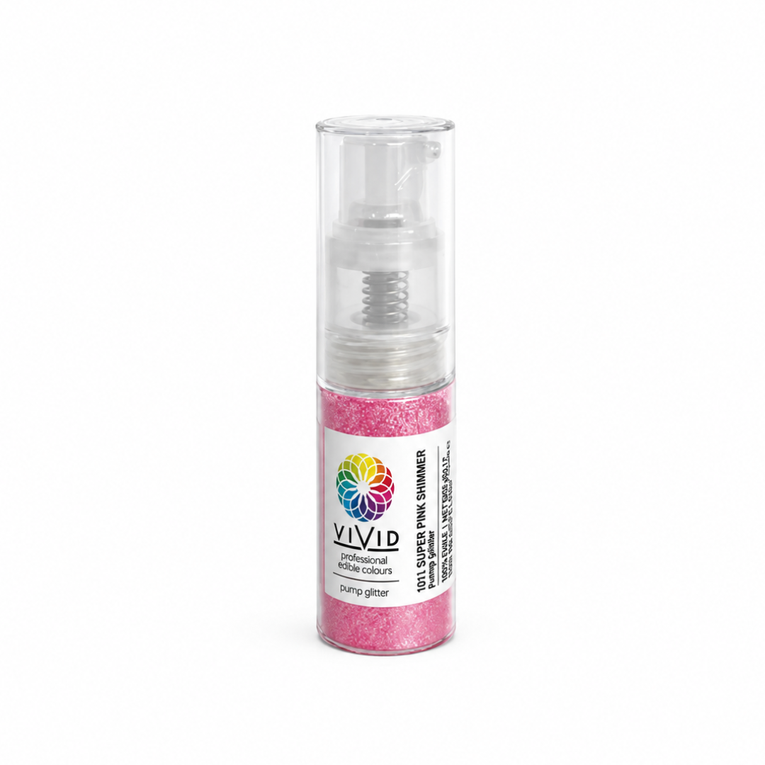 Super Pink Edible Glitter Pump 10g