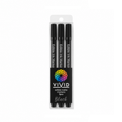 Vivid Matte Black Edible Markers 3 Pack
