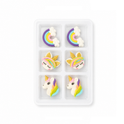 Sugar Decorations Pastel Unicorn & Rainbow 6 Piece