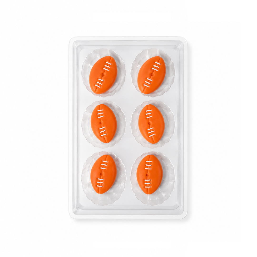 Sugar Decorations Football 6 Piece