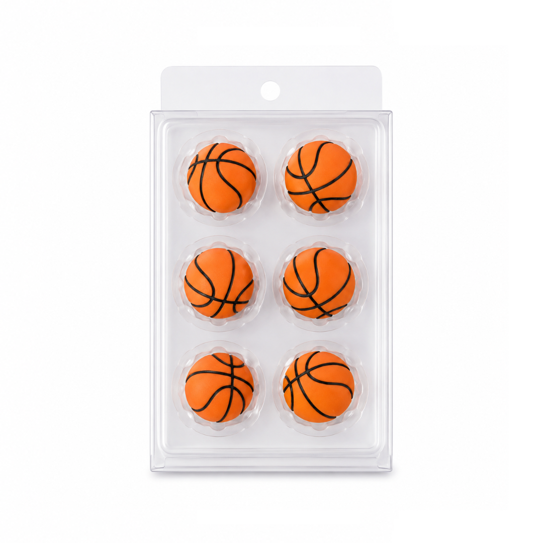 Sugar Decorations Basketball 6 Piece