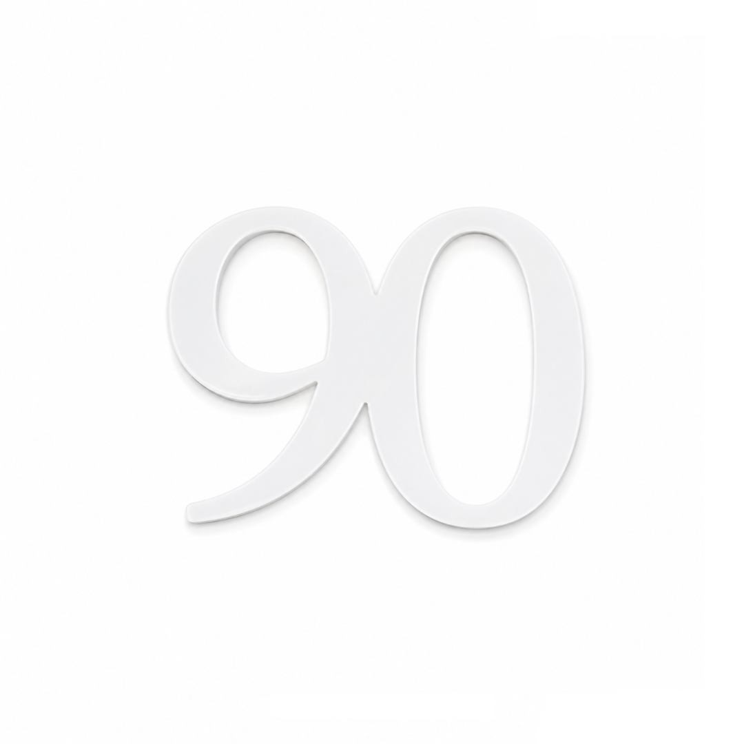 90 White 10cm Acrylic Cake Fropper