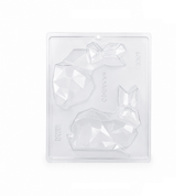 Geo Rabbits Chocolate Mould 3 Pieces