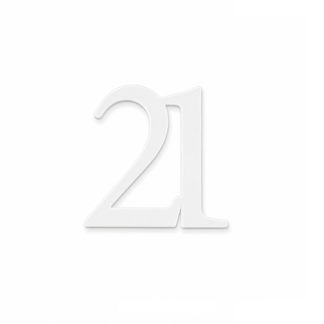21 White 10cm Acrylic Cake Fropper