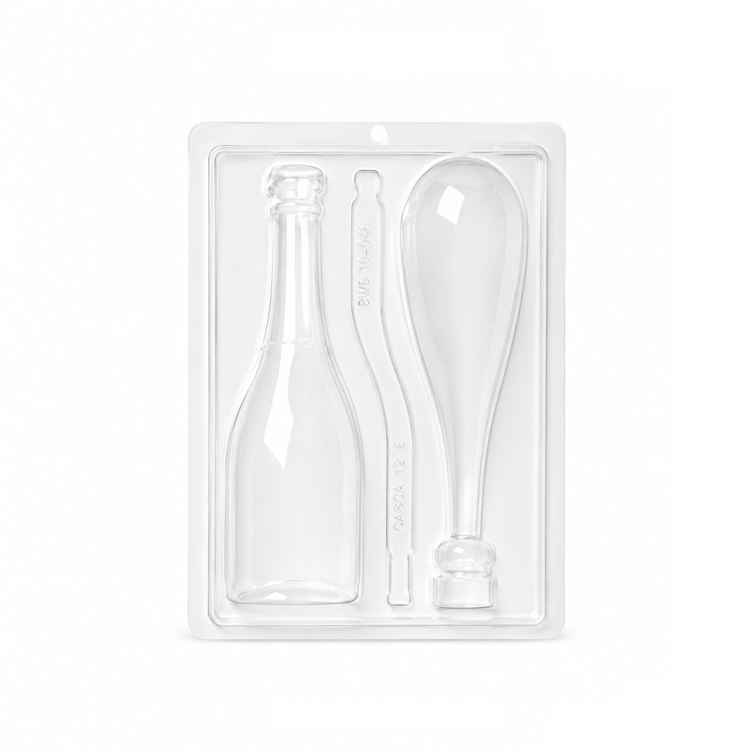Champagne Bottle Chocolate Mould 3 Pieces