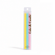 Pastel Rainbow Fine Spiral 20cm Candles 16 Pack