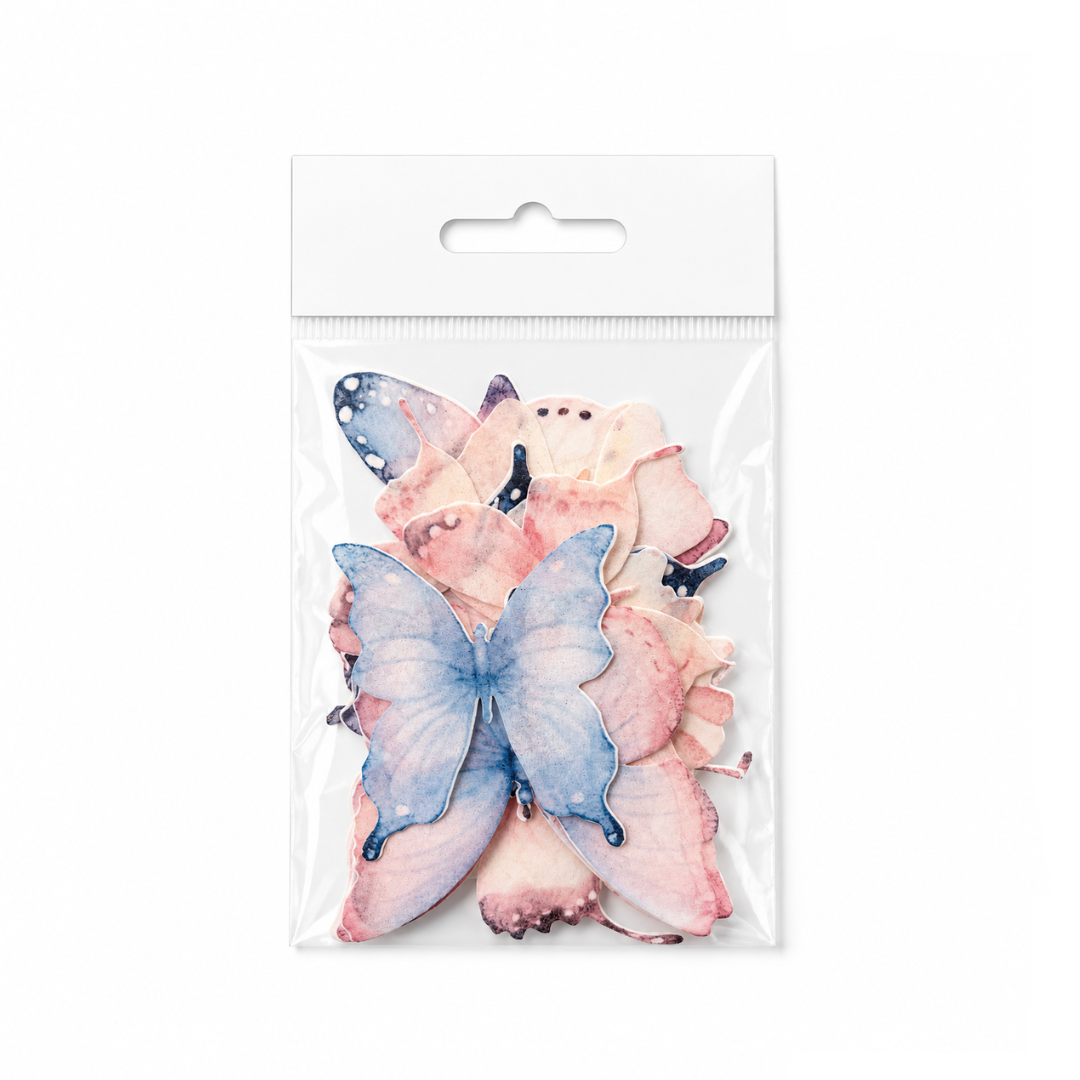 Large Watercolour Butterflies 13 Pack Wafer Paper