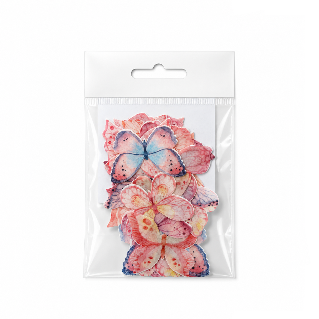 Watercolour Butterflies 24 Pack Wafer Paper