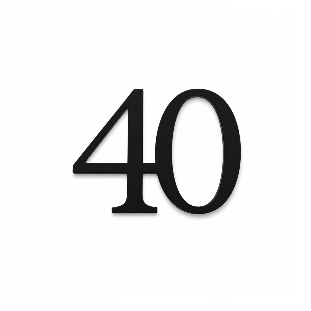 40 Black 10cm Acrylic Cake Fropper