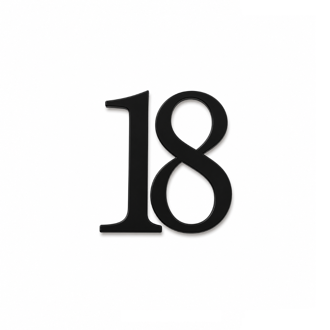18 Black 10cm Acrylic Cake Fropper