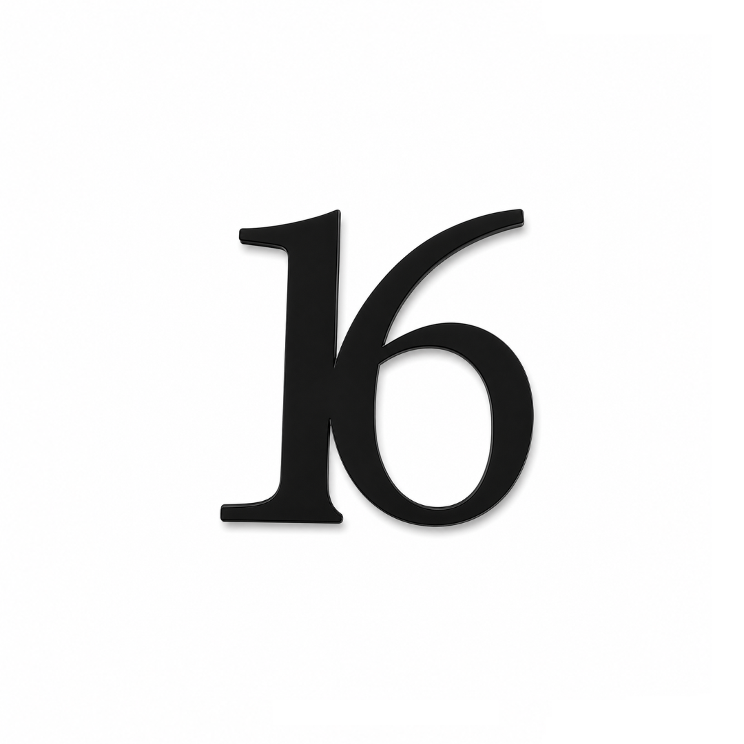 16 Black 10cm Acrylic Cake Fropper