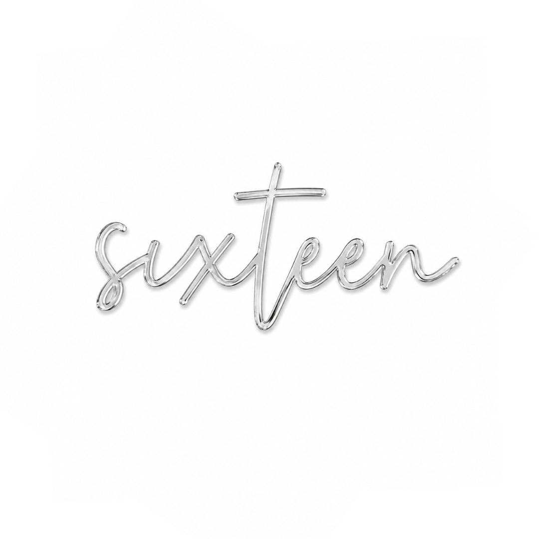 sixteen Silver Acrylic Cake Fropper