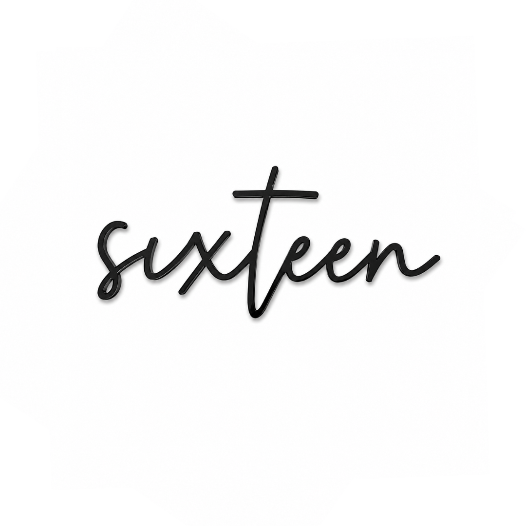 sixteen Black Acrylic Cake Fropper