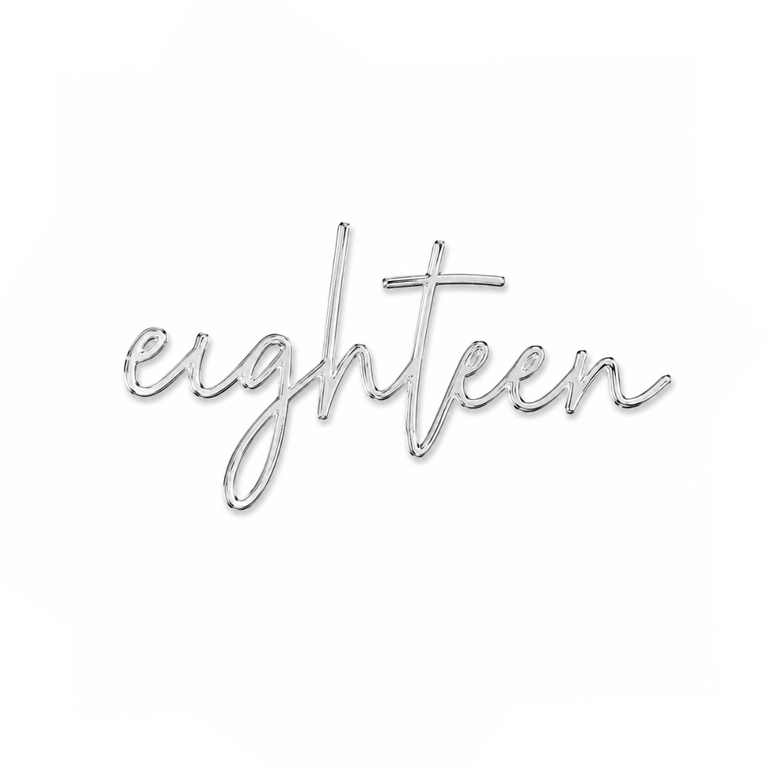 eighteen Silver Acrylic Cake Fropper